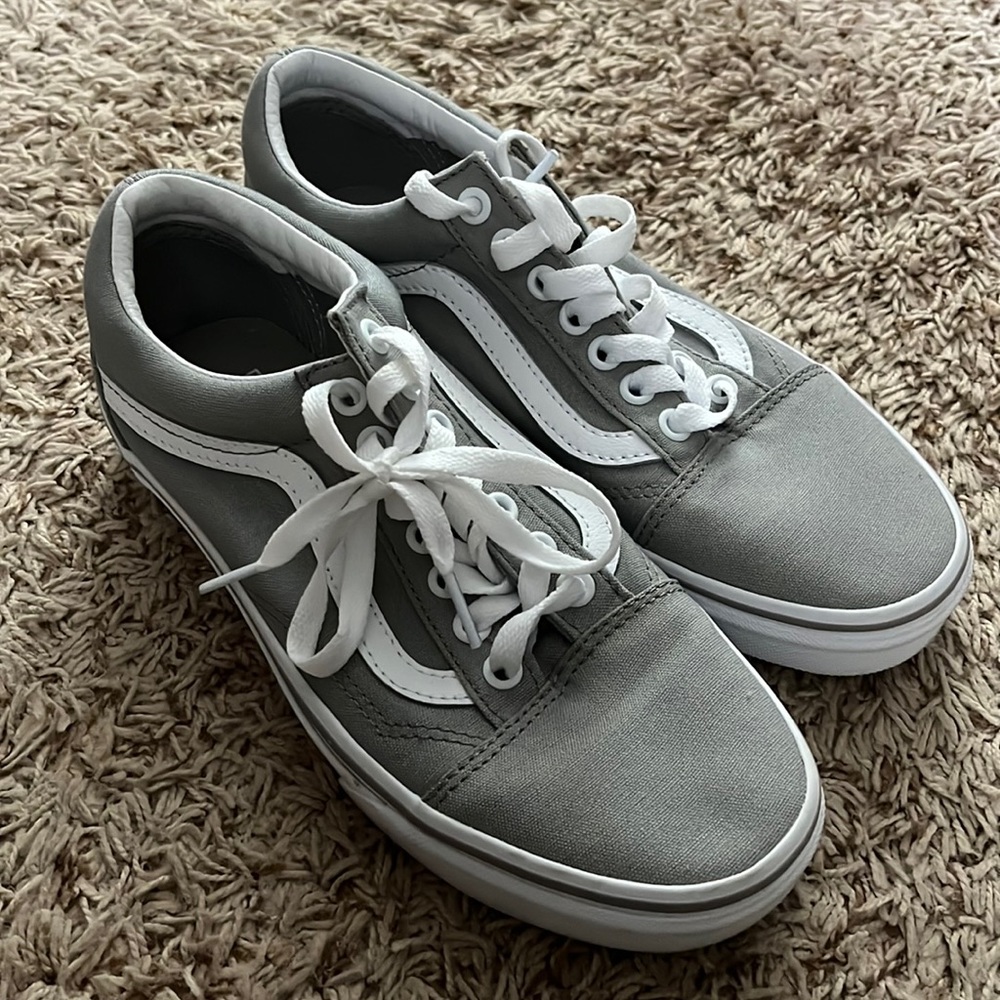 Womens Grey Vans 8